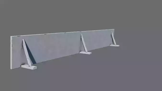 Football Soccer Advertising Sign Billboard Low-poly 3D model