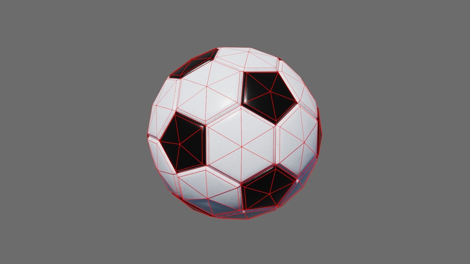 Football Soccer Ball Low-poly 3D model_1