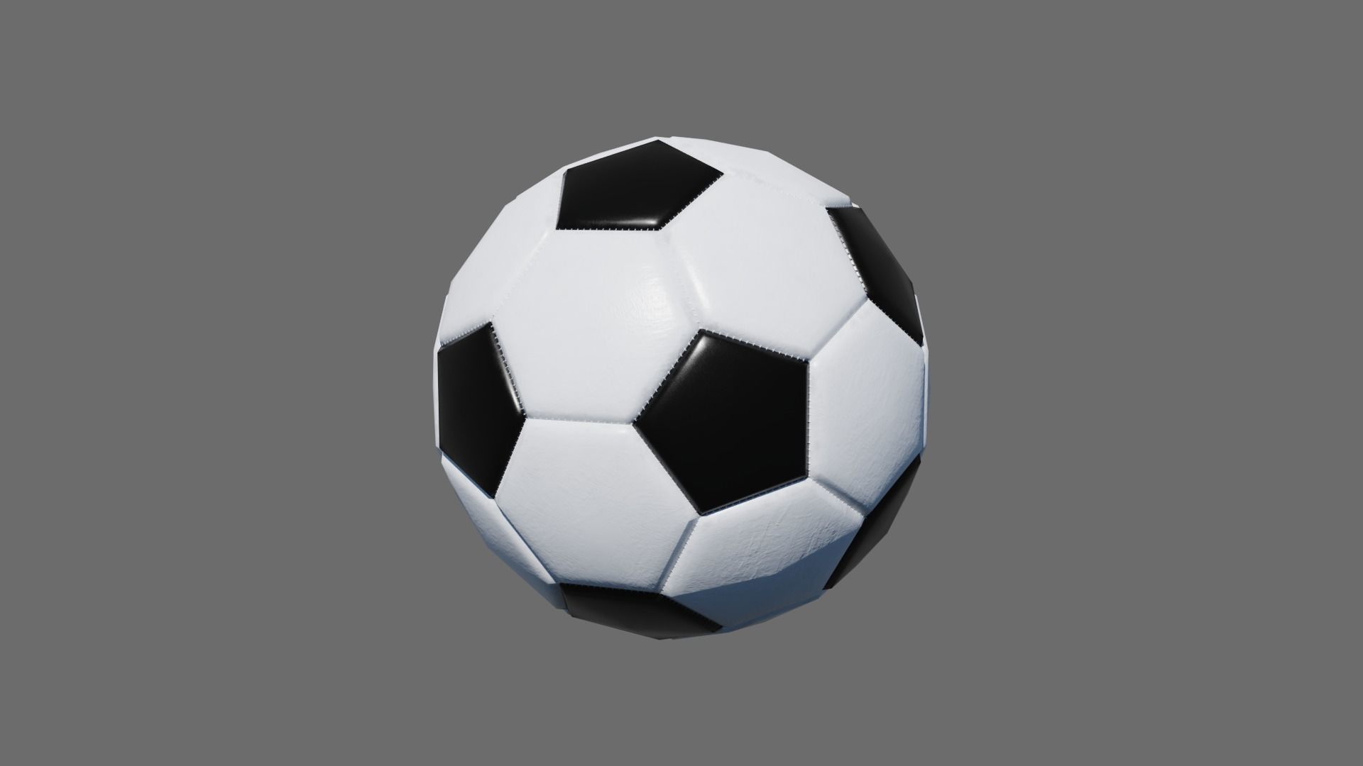 Football Soccer Ball Low-poly 3D model_2