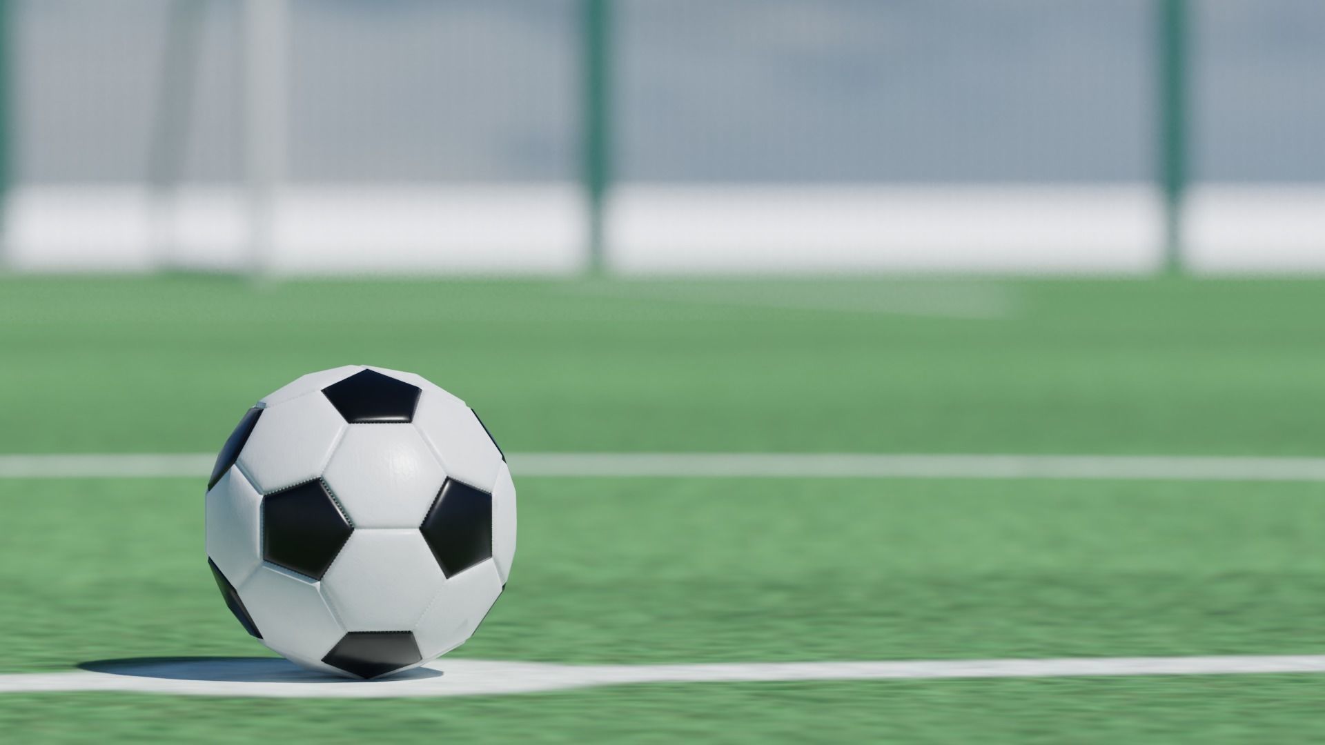 Football Soccer Ball Low-poly 3D model_4