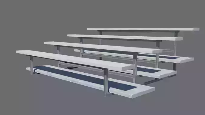 Football Soccer Bleacher Low-poly 3D model