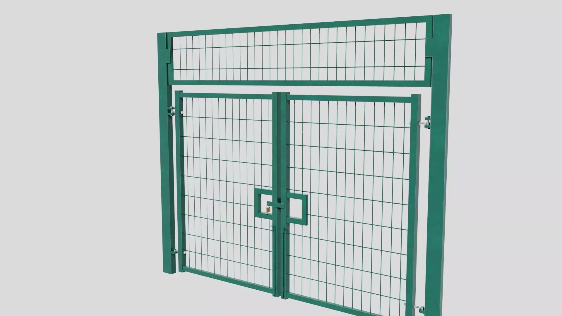 Football Soccer Fence Gate Low-poly 3D model_0