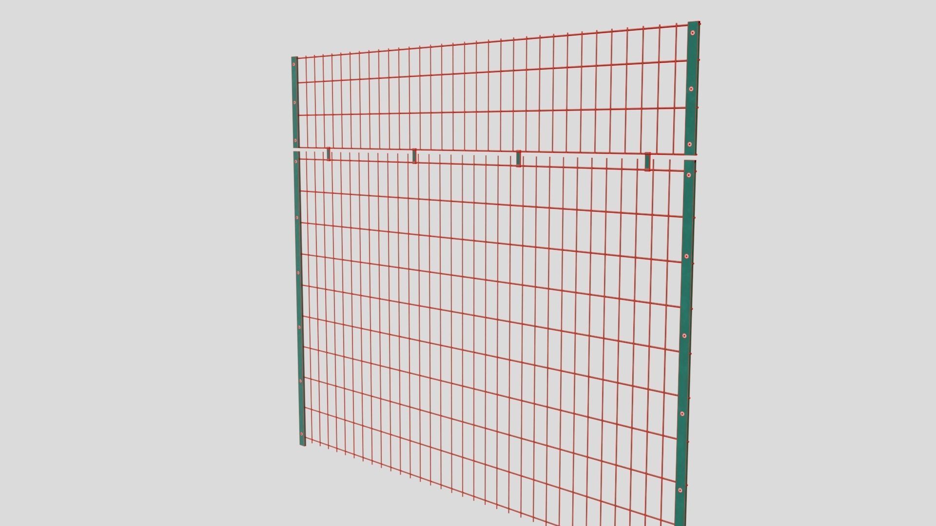 Football Soccer Fence Gate Low-poly 3D model_7