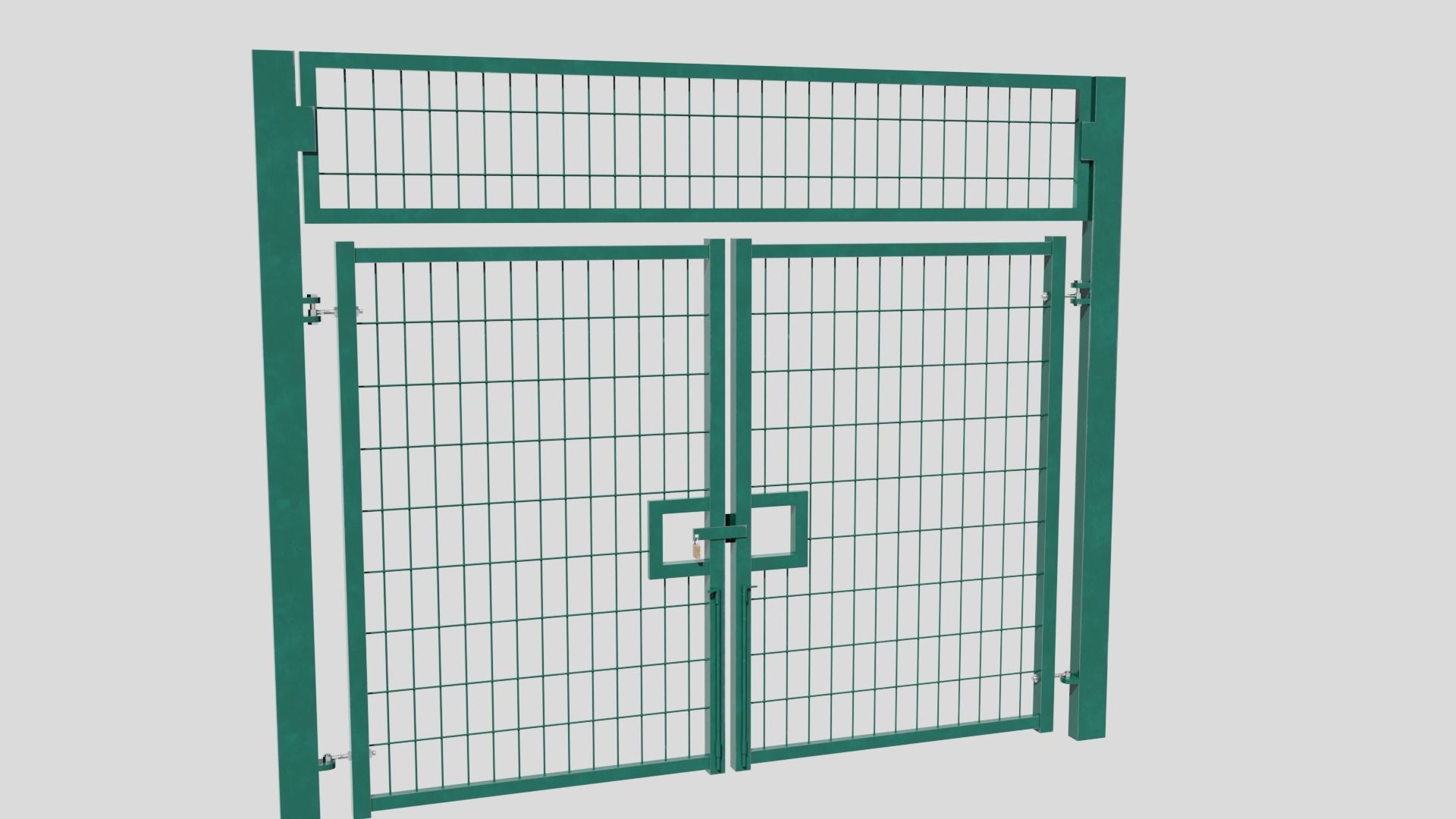 Football Soccer Fence Gate Low-poly 3D model_10