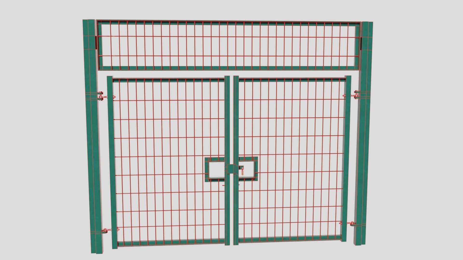 Football Soccer Fence Gate Low-poly 3D model_13