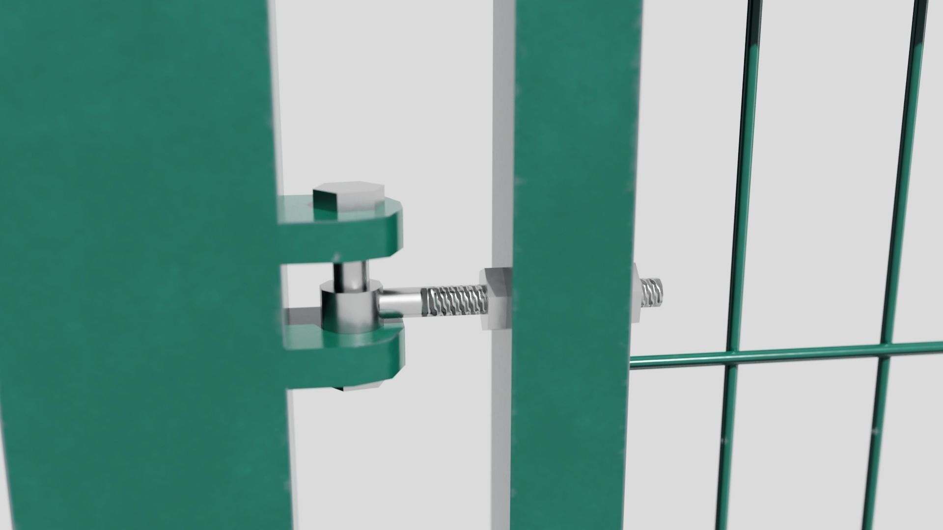 Football Soccer Fence Gate Low-poly 3D model_16