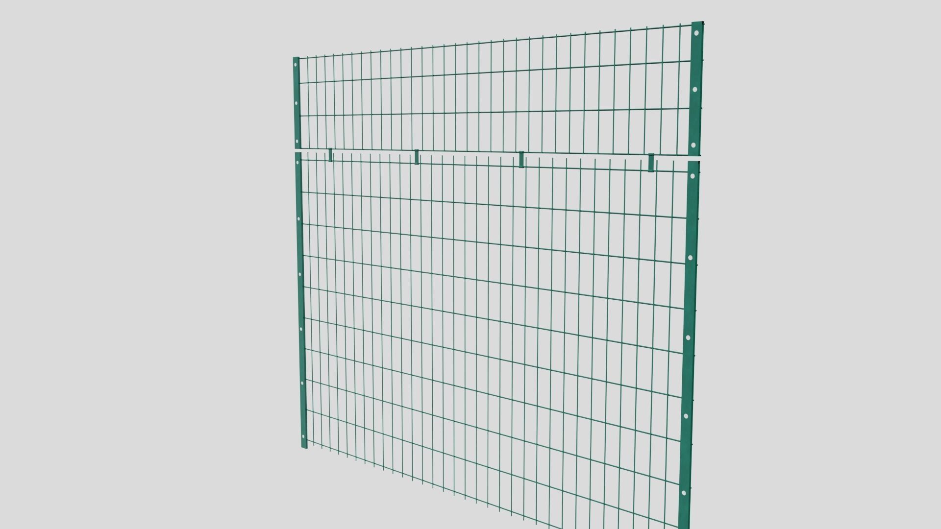 Football Soccer Fence Gate Low-poly 3D model_6
