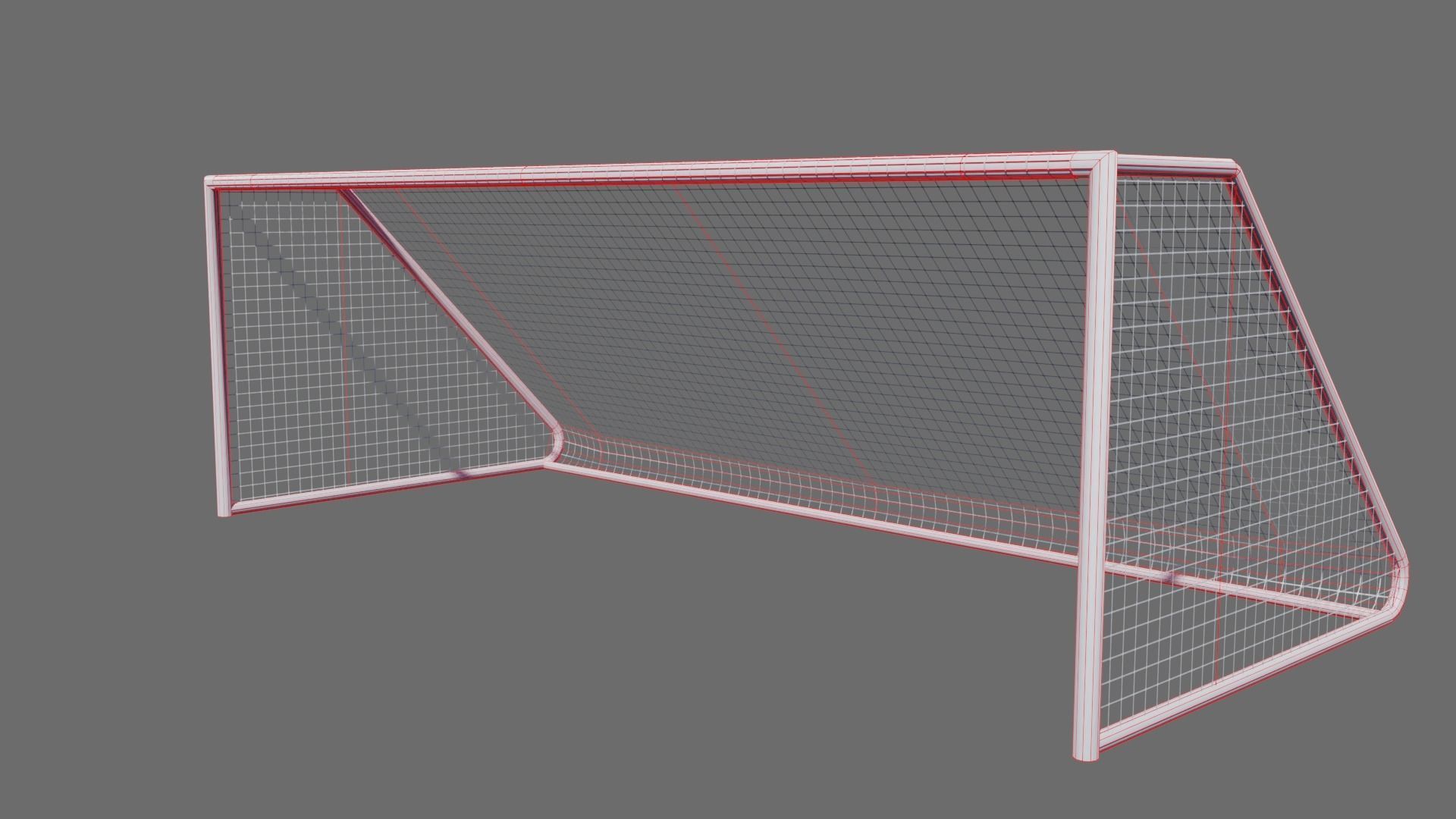 Football Soccer Goal Low-poly 3D model_1