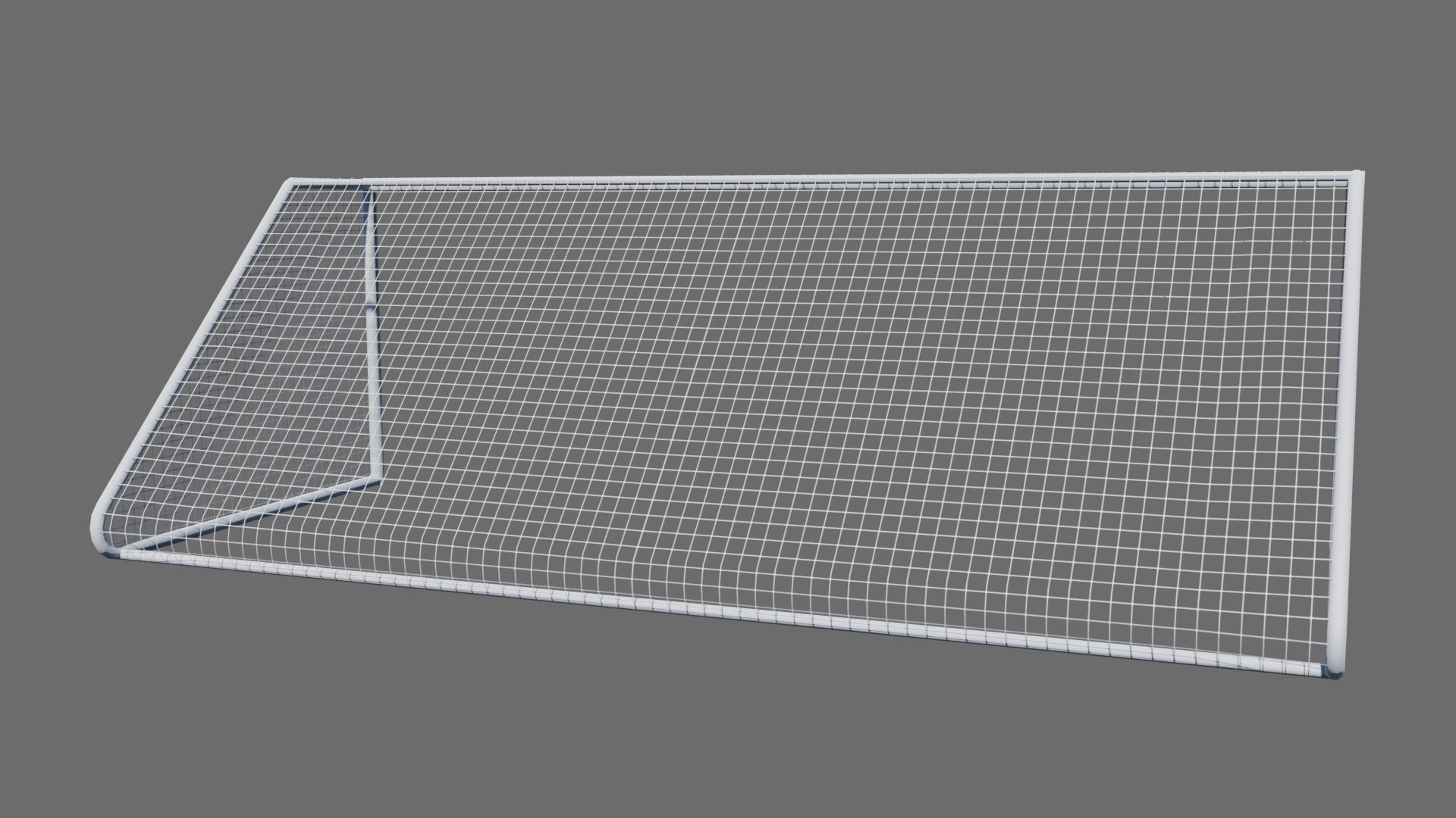 Football Soccer Goal Low-poly 3D model_4