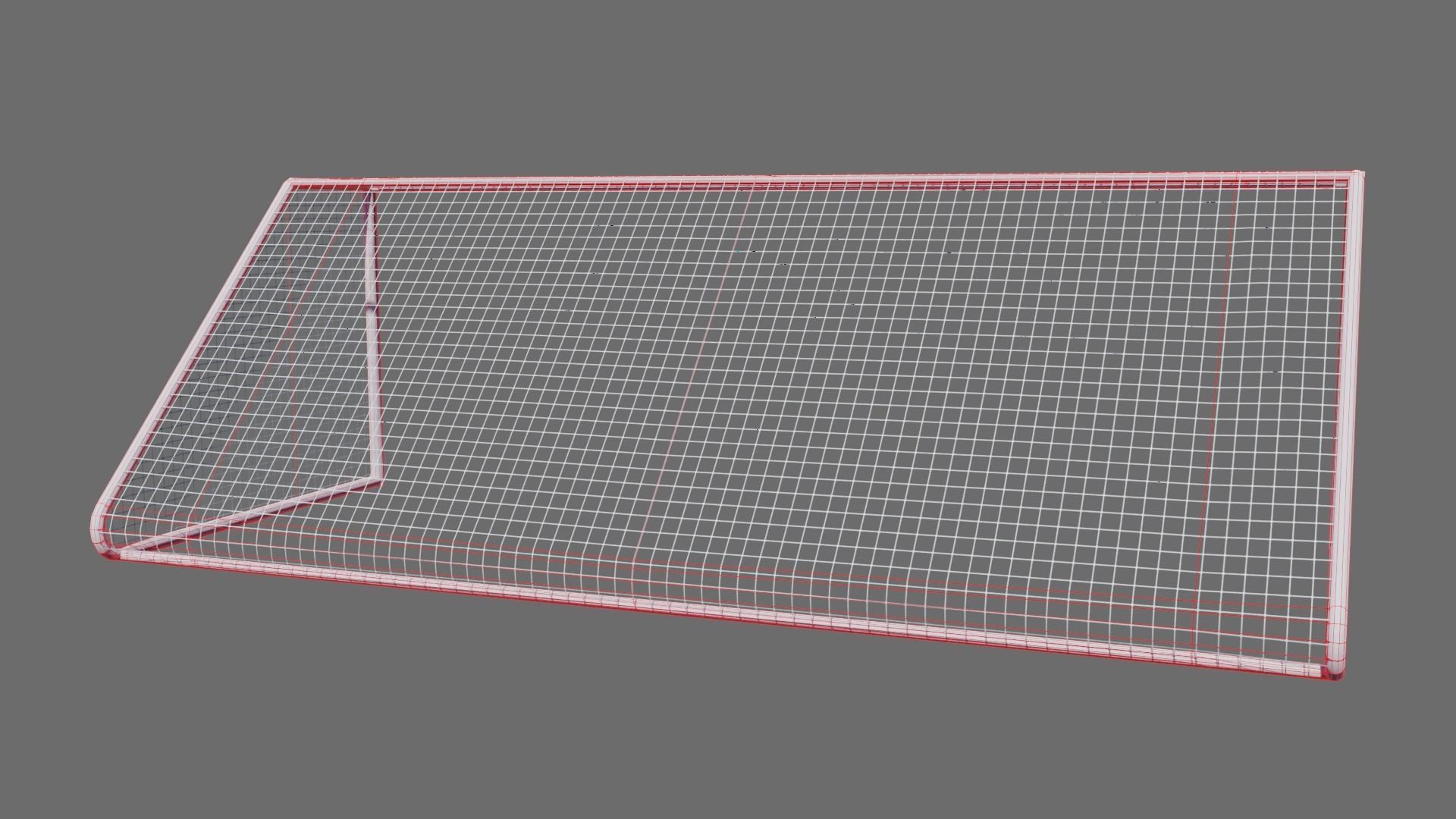 Football Soccer Goal Low-poly 3D model_5
