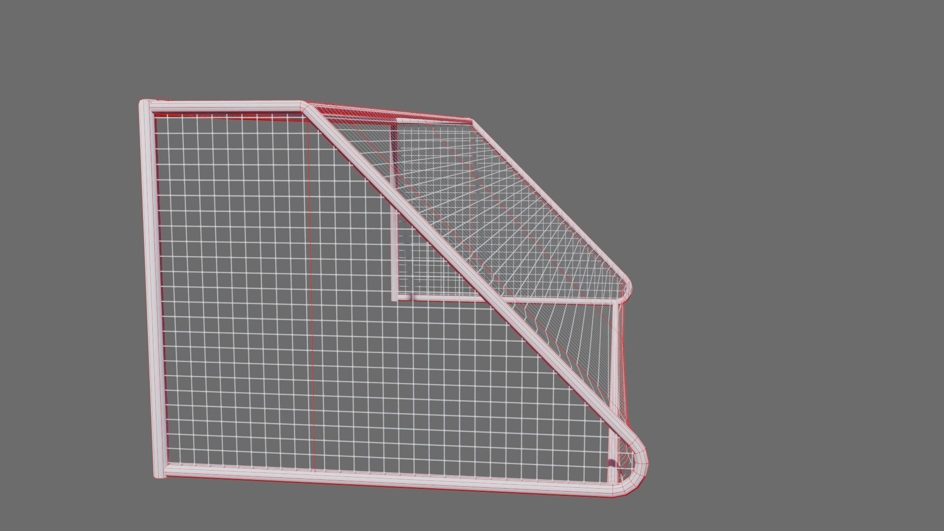 Football Soccer Goal Low-poly 3D model_3