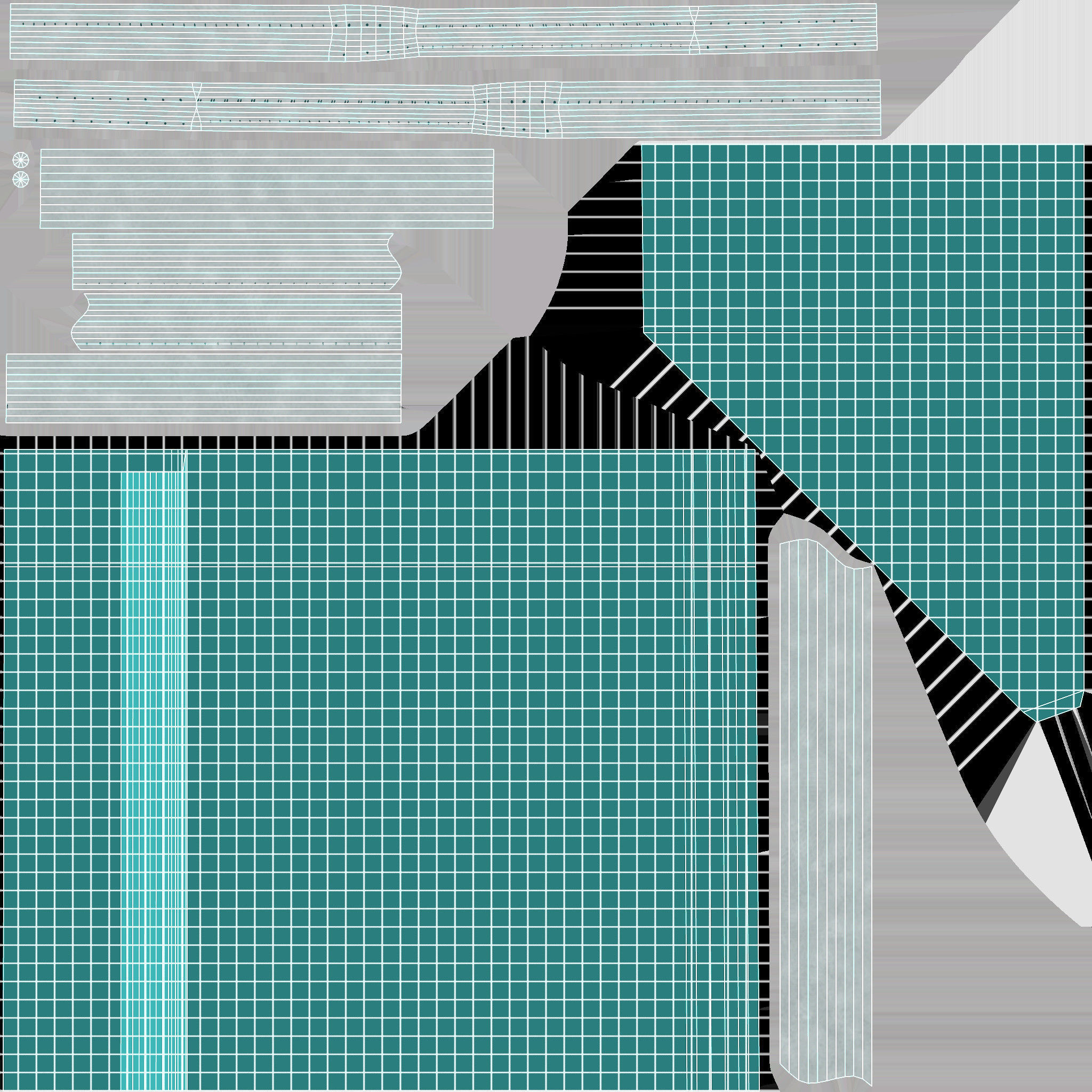 Football Soccer Goal Low-poly 3D model_8