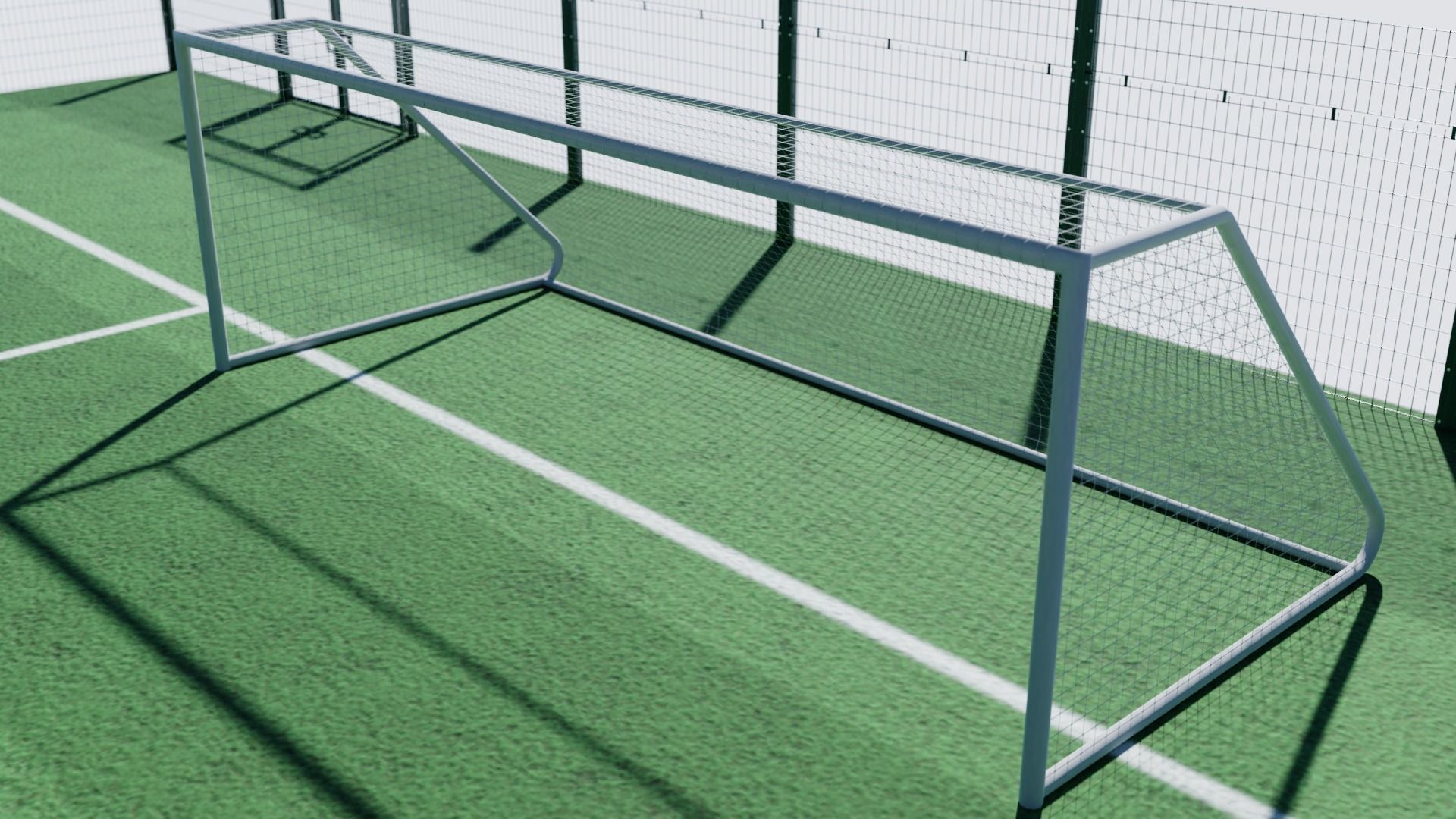 Football Soccer Goal Low-poly 3D model_6