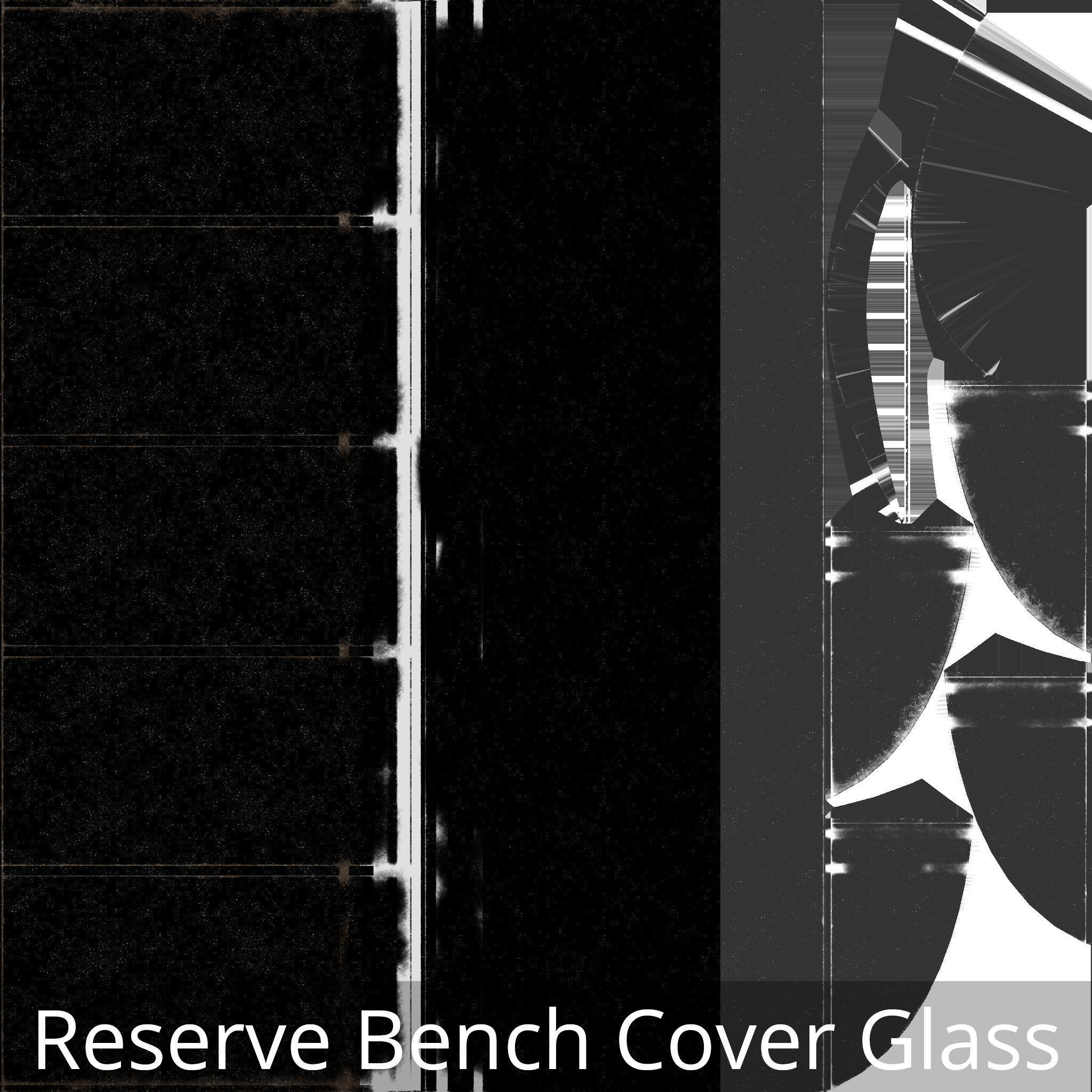 Football Soccer Reserve Bench Low-poly 3D model_2