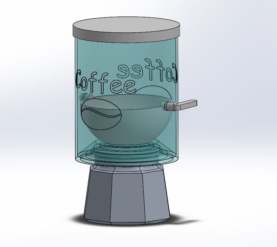 Coffe dispencer for moka pot 3D print model_8