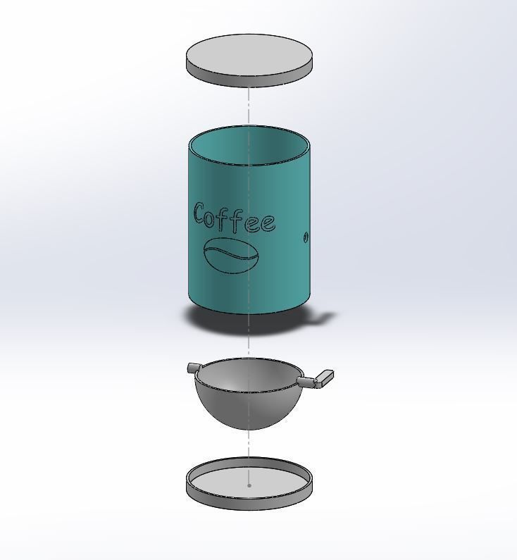 Coffe dispencer for moka pot 3D print model_12