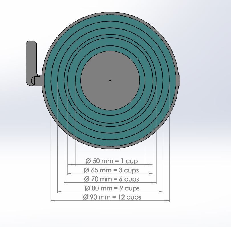 Coffe dispencer for moka pot 3D print model_10