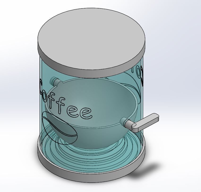 Coffe dispencer for moka pot 3D print model_4