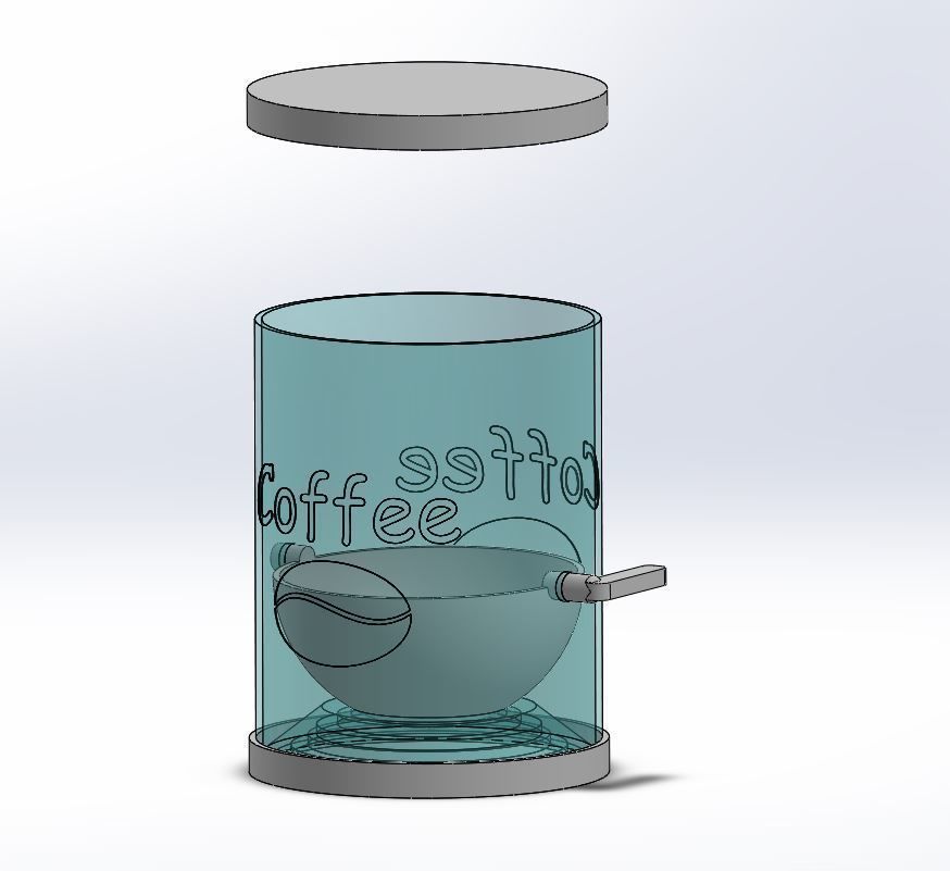 Coffe dispencer for moka pot 3D print model_6