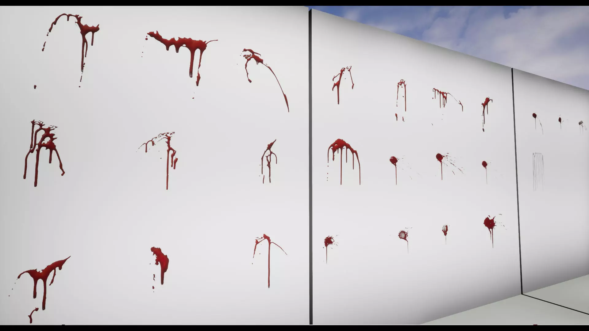 FX-Blood blood dripping on wall 3D model_0