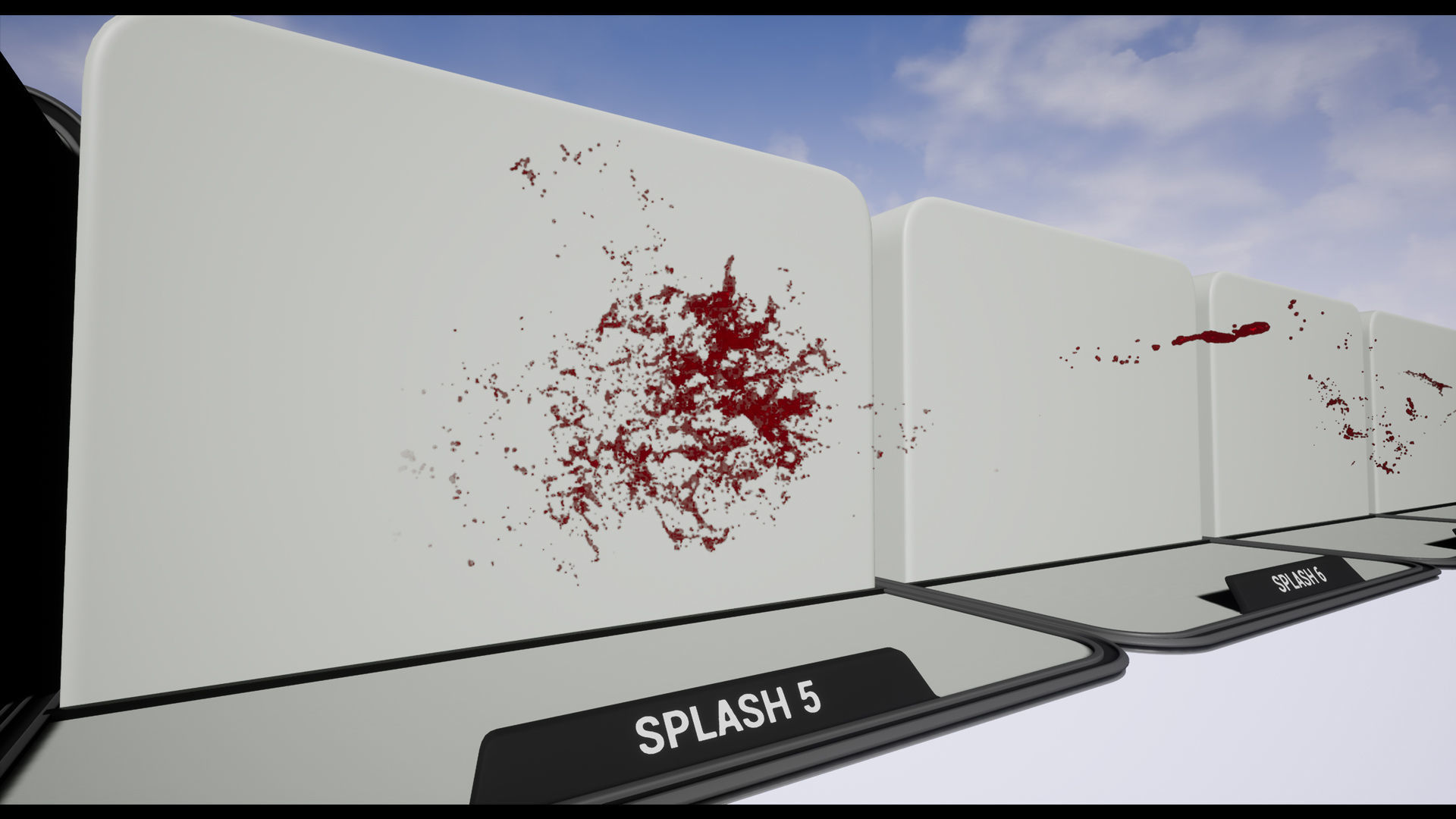 FX-Blood blood dripping on wall 3D model_7