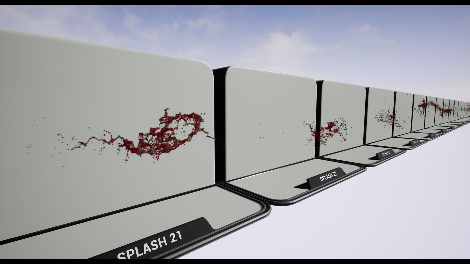 FX-Blood blood dripping on wall 3D model_10