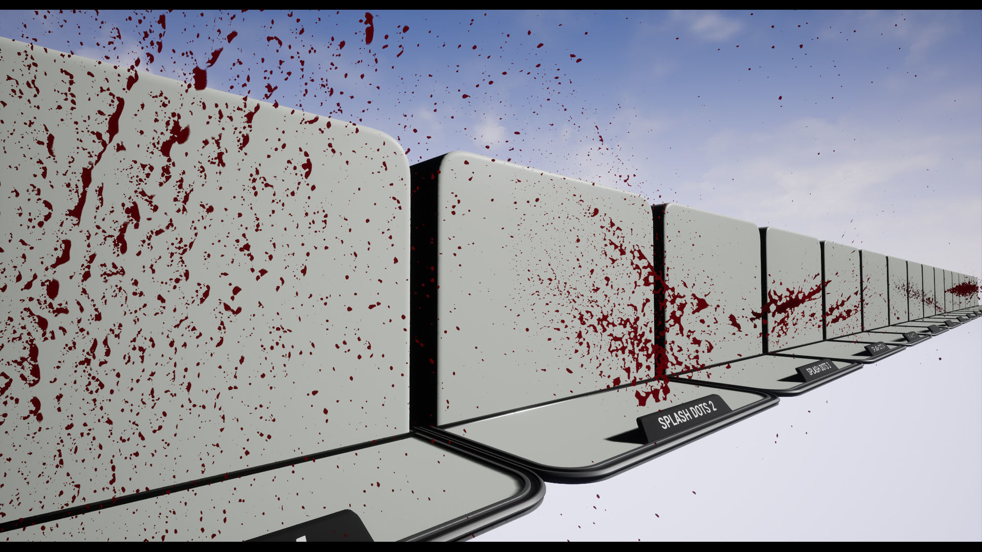 FX-Blood blood dripping on wall 3D model_12