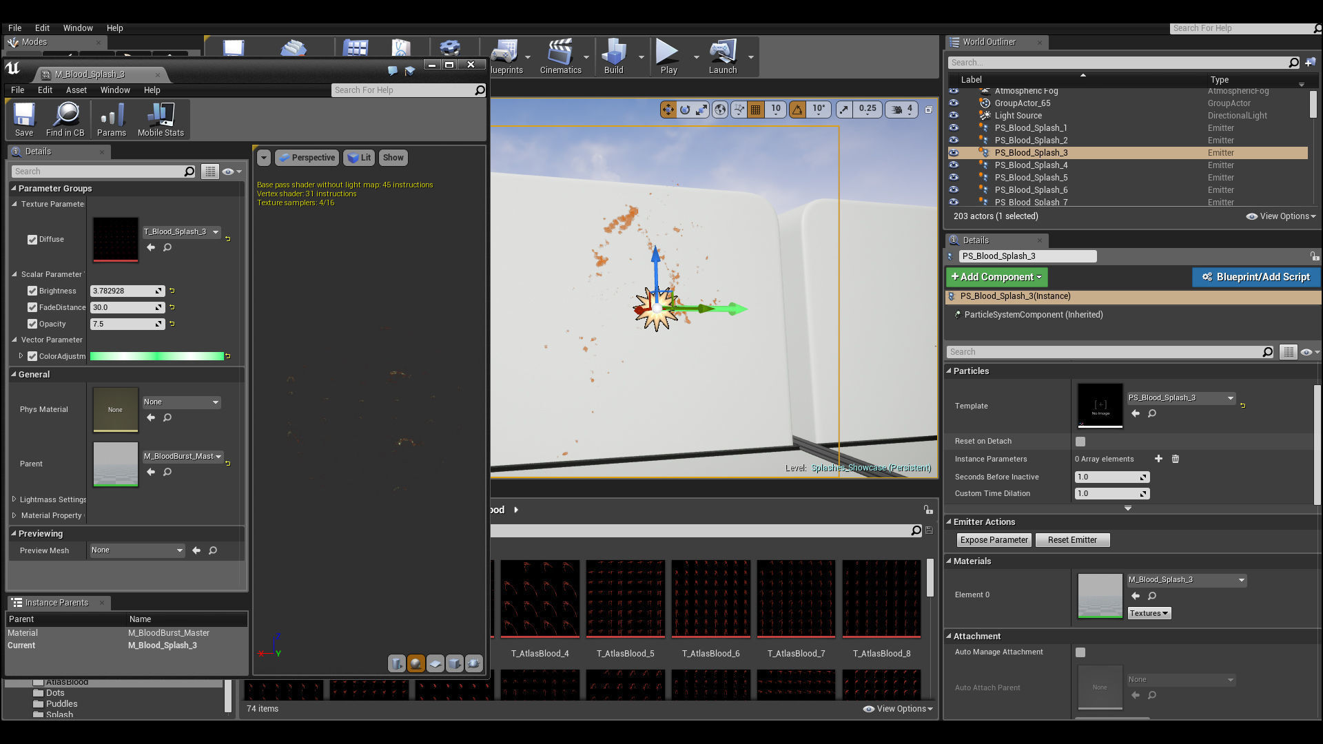 FX-Blood blood dripping on wall 3D model_19