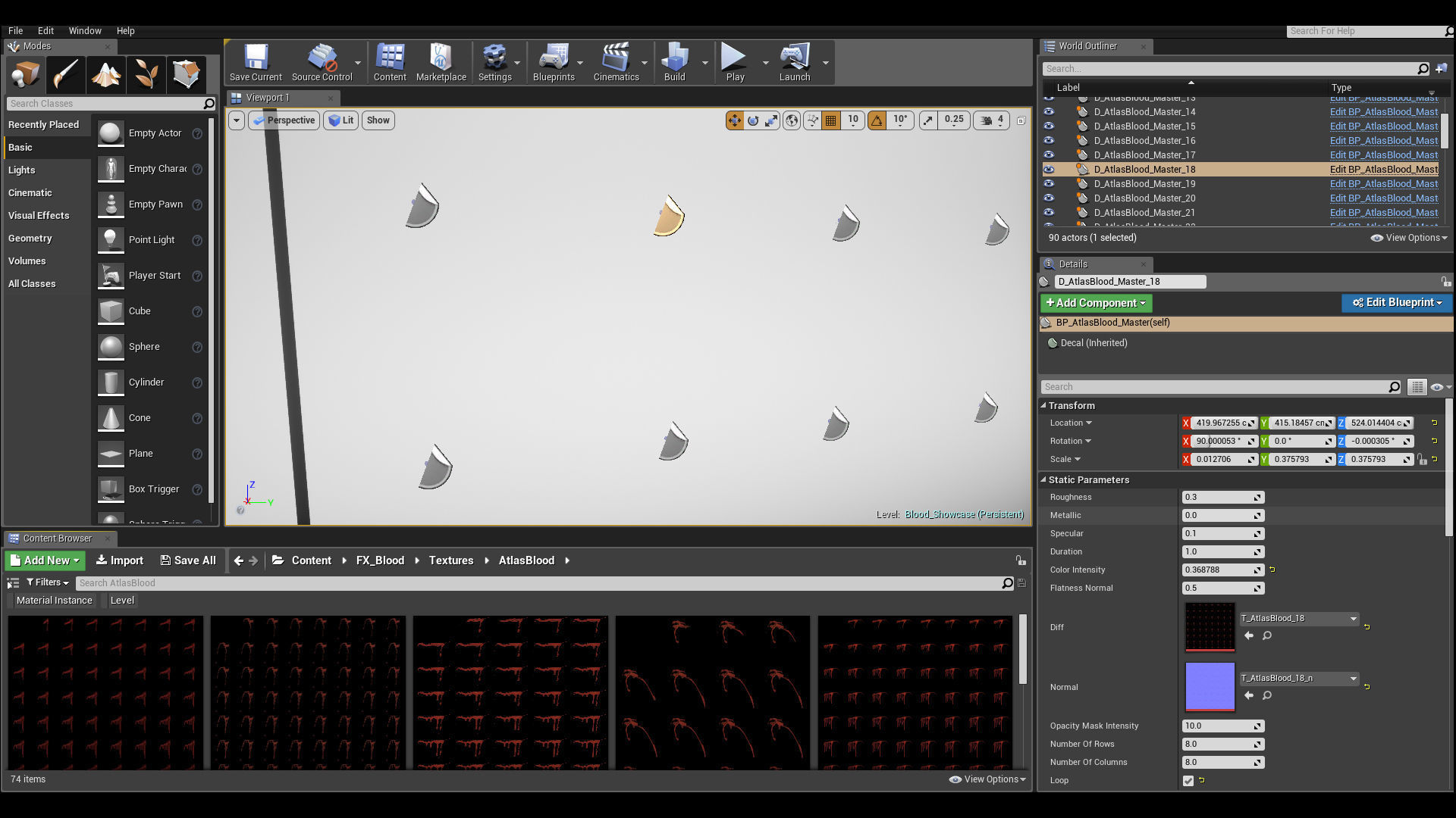 FX-Blood blood dripping on wall 3D model_18