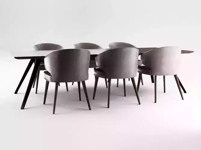 Armchair  and Table - Cinema 4D 3D model