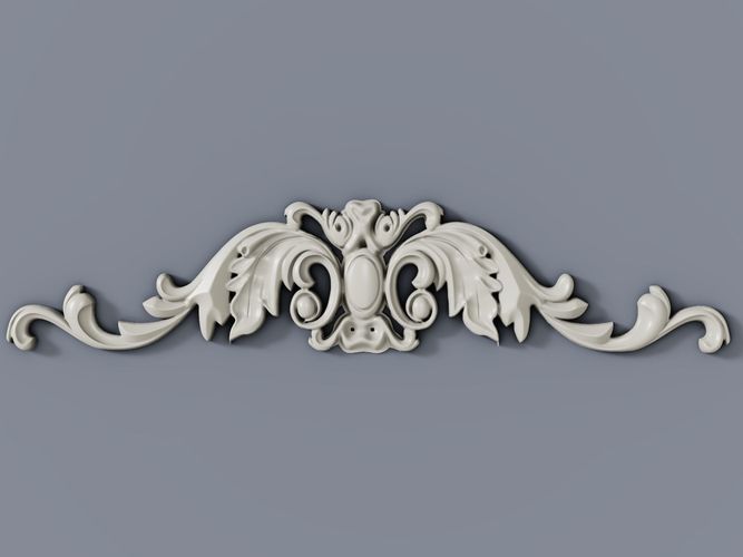 Classic baroque cartouches element  015 3D print model
