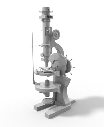 microscope retro vintage detailed 3D model