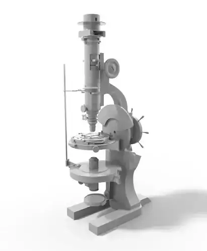microscope retro vintage detailed 3D model