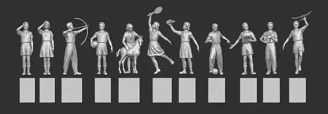 Statues of Soviet pioneers