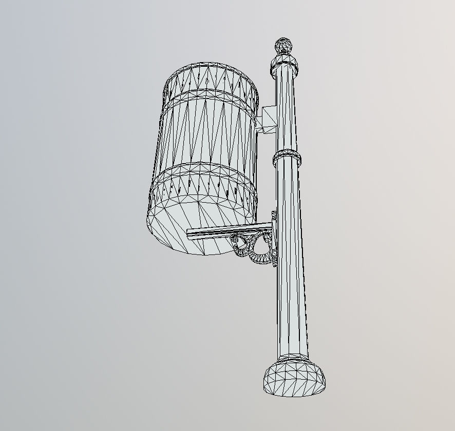 Trash Can Low-poly 3D model_4