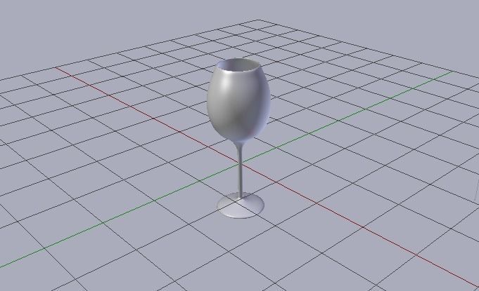Wineglass  Low-poly 3D model_3