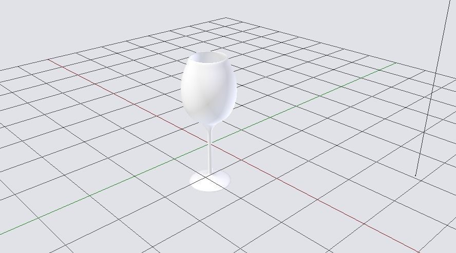 Wineglass  Low-poly 3D model_2