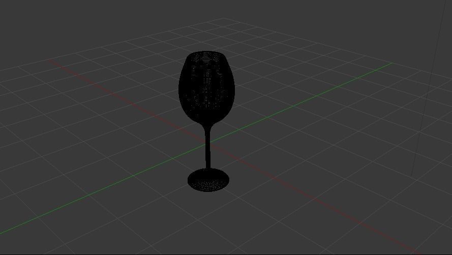 Wineglass  Low-poly 3D model_4