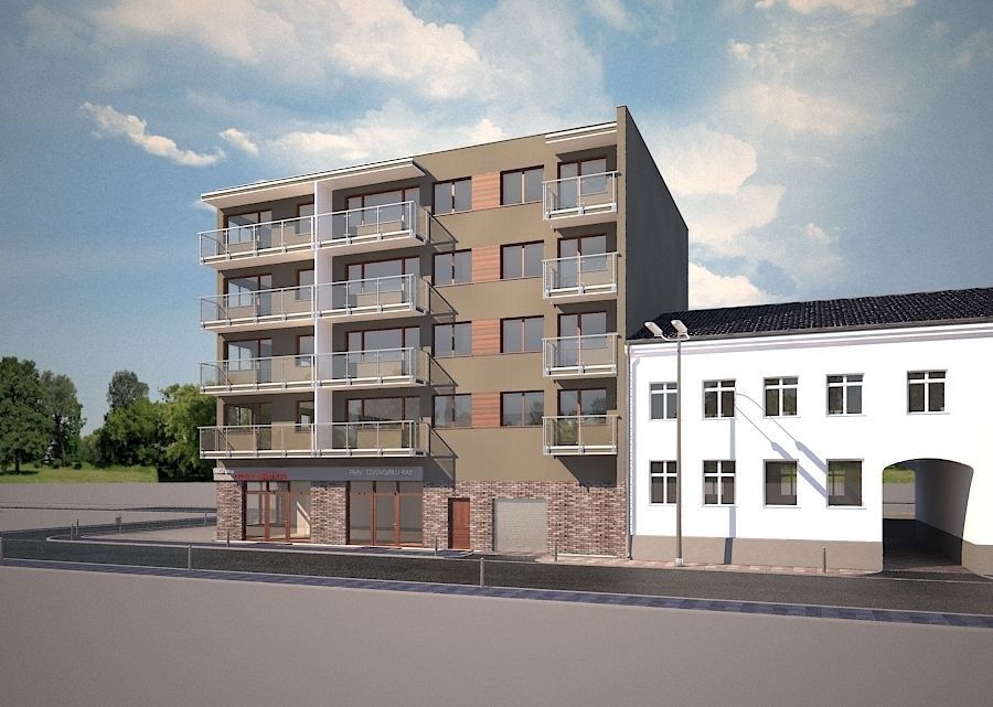 CORNER MULTI-FAMILY BUILDING  3D model_9