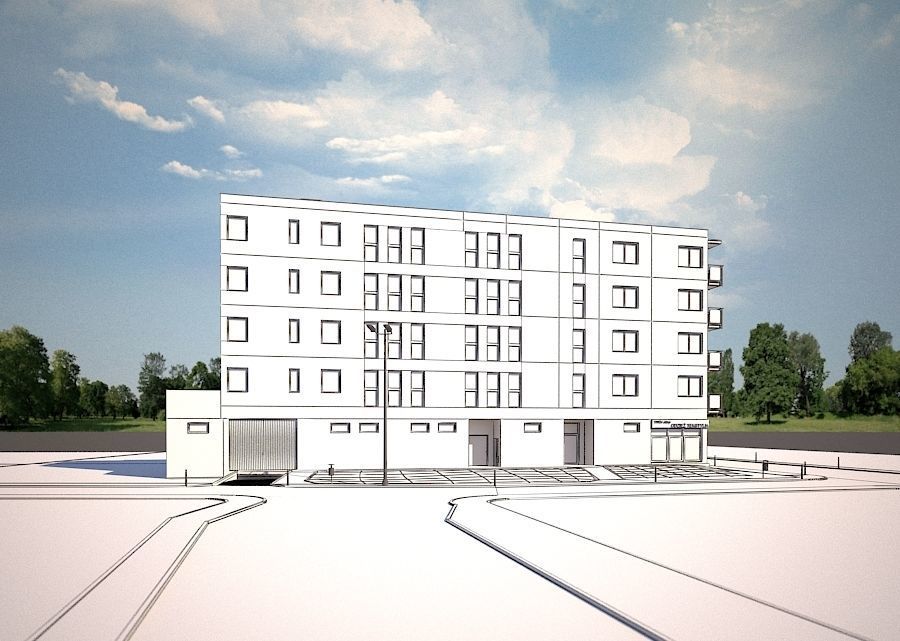 CORNER MULTI-FAMILY BUILDING  3D model_2