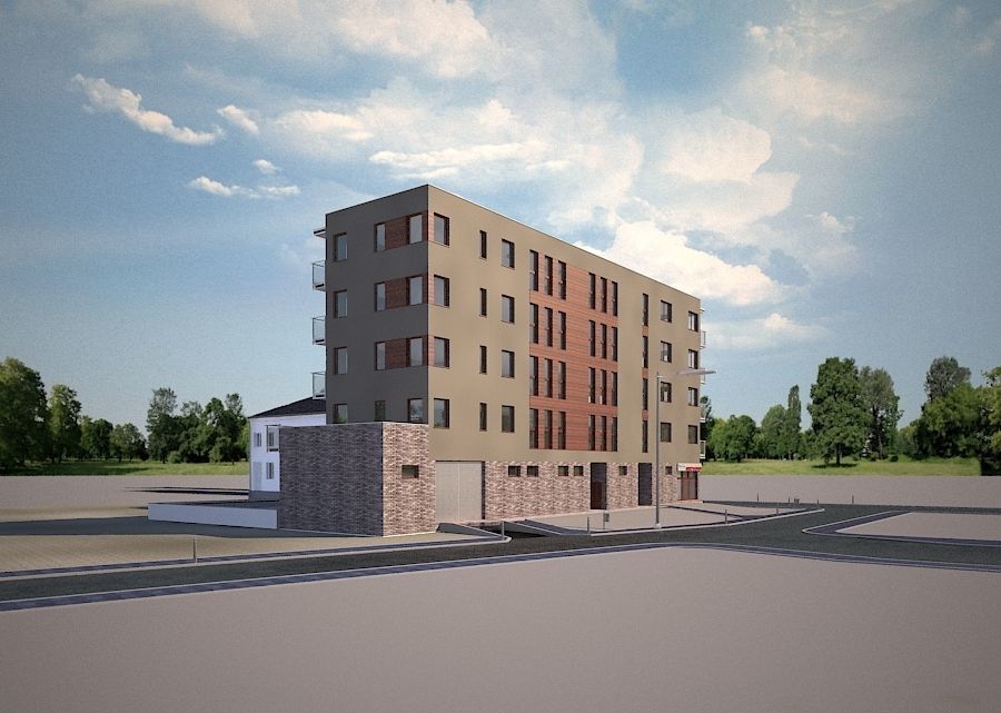 CORNER MULTI-FAMILY BUILDING  3D model_14