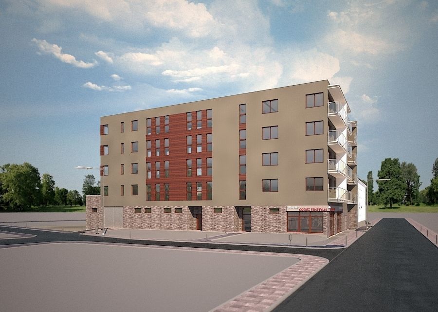 CORNER MULTI-FAMILY BUILDING  3D model_11