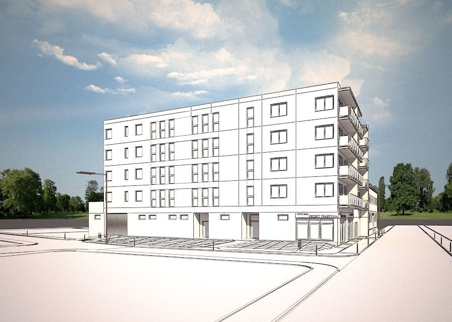 CORNER MULTI-FAMILY BUILDING  3D model_5