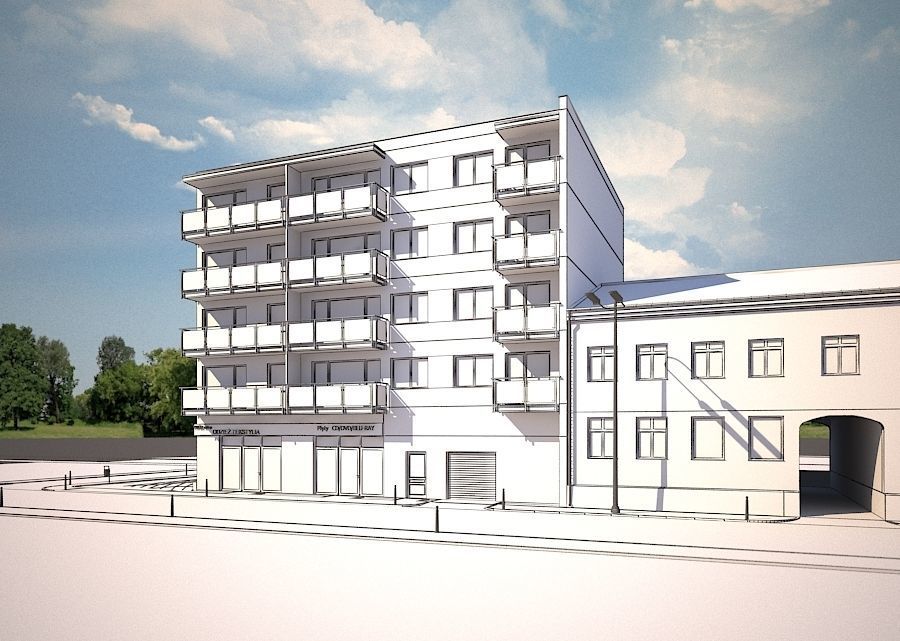 CORNER MULTI-FAMILY BUILDING  3D model_7