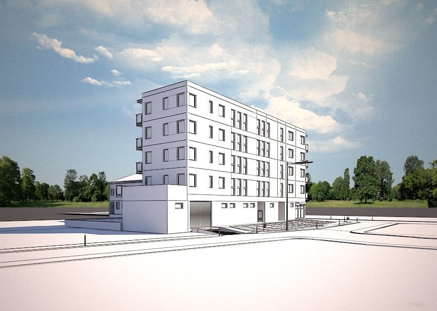 CORNER MULTI-FAMILY BUILDING  3D model_3