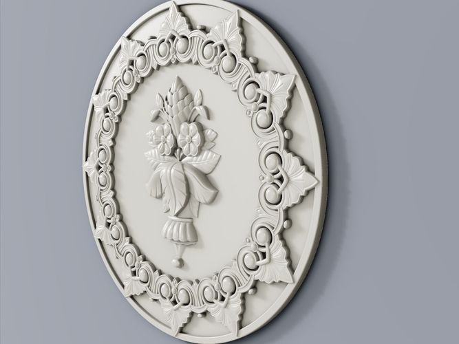Classic baroque cartouches element  017 3D print model