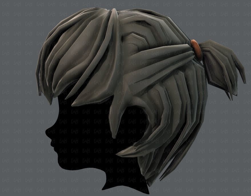 3D Hair style for boy V38 Low-poly 3D model_23