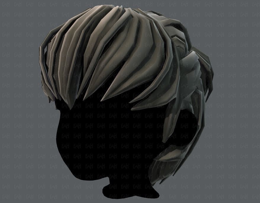 3D Hair style for boy V38 Low-poly 3D model_24