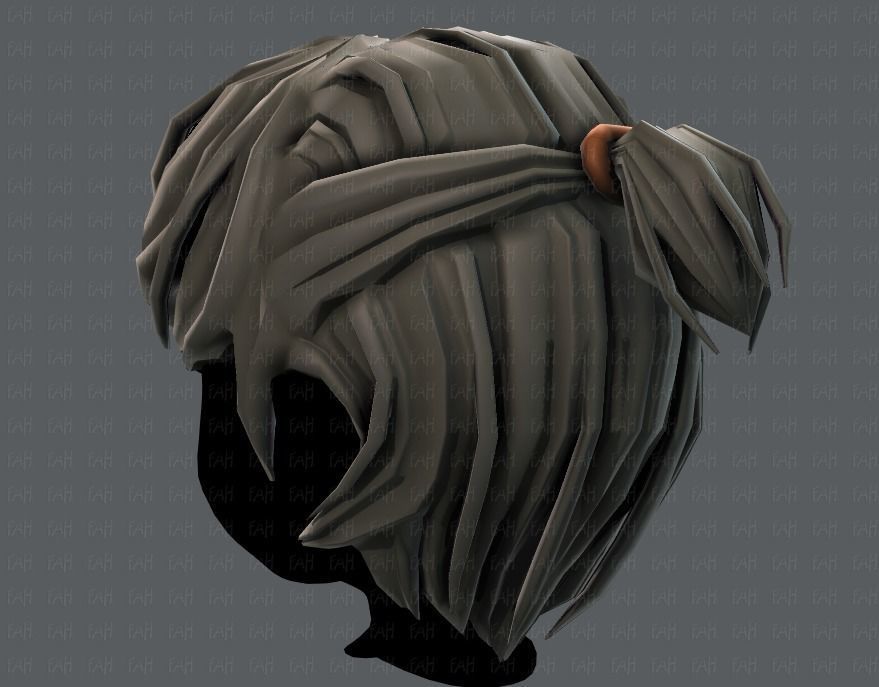 3D Hair style for boy V38 Low-poly 3D model_22