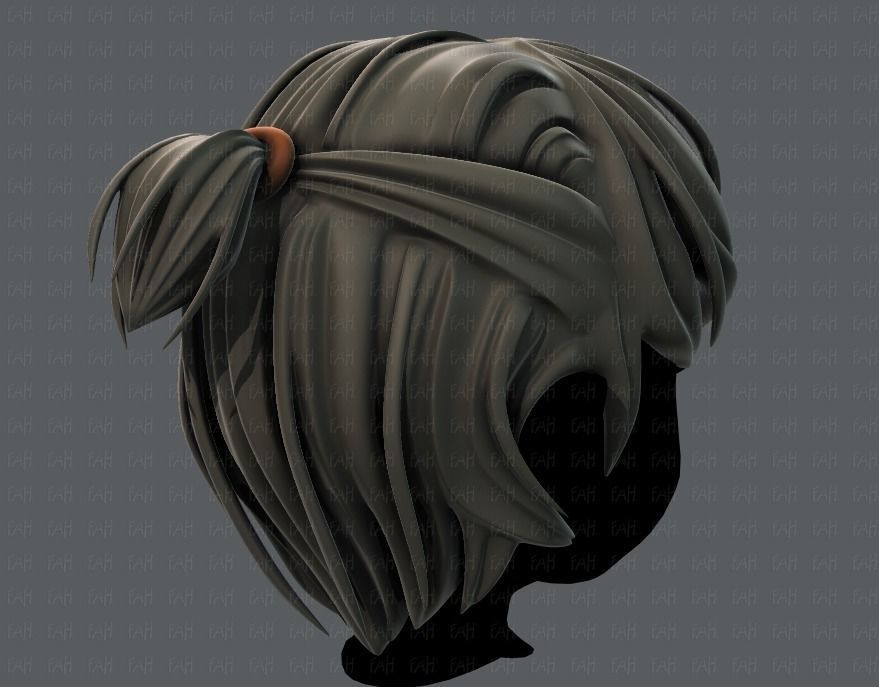 3D Hair style for boy V38 Low-poly 3D model_4